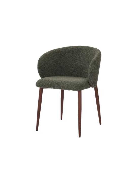 Modern Armchair with Textured Fabric Upholstery