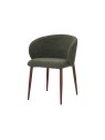 Modern Armchair with Textured Fabric Upholstery