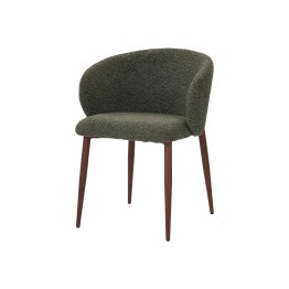 Modern Armchair with Textured Fabric Upholstery