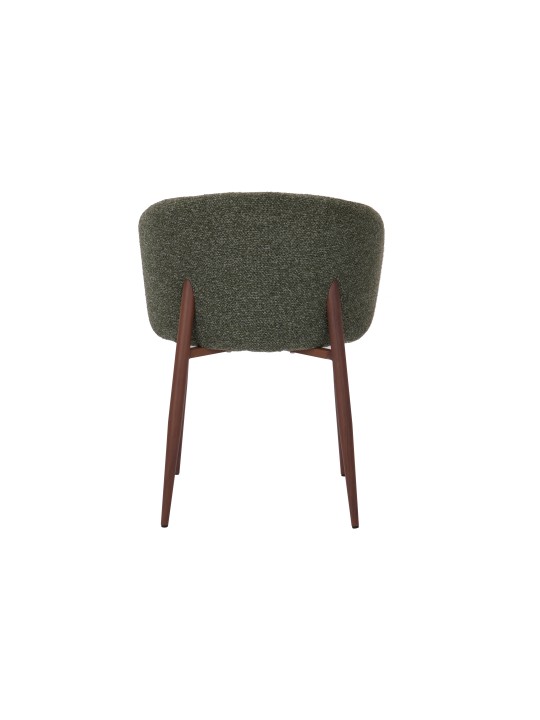 Modern Armchair with Textured Fabric Upholstery