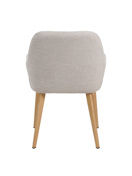Modern Armchair with Textured Fabric Upholstery