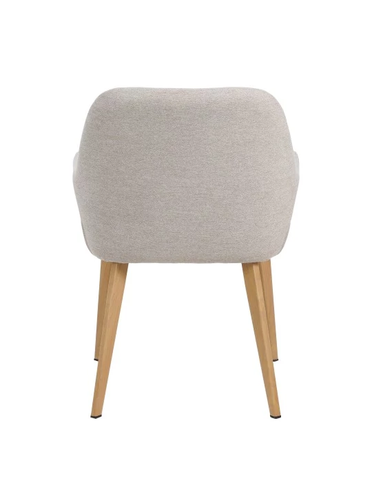 Modern Armchair with Textured Fabric Upholstery