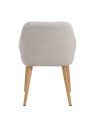 Modern Armchair with Textured Fabric Upholstery