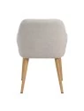 Modern Armchair with Textured Fabric Upholstery