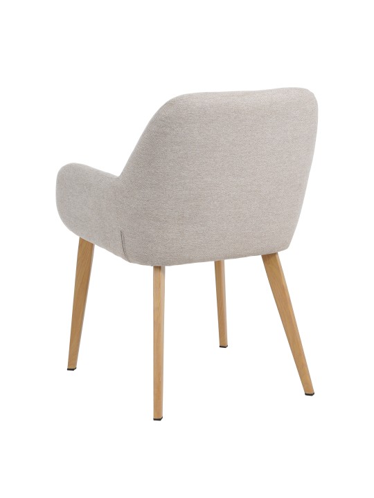 Modern Armchair with Textured Fabric Upholstery