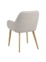 Modern Armchair with Textured Fabric Upholstery
