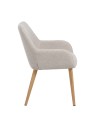 Modern Armchair with Textured Fabric Upholstery