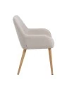 Modern Armchair with Textured Fabric Upholstery