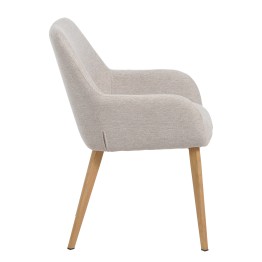 Fauteuil Moderne avec Revêtement en Tissu Texturé