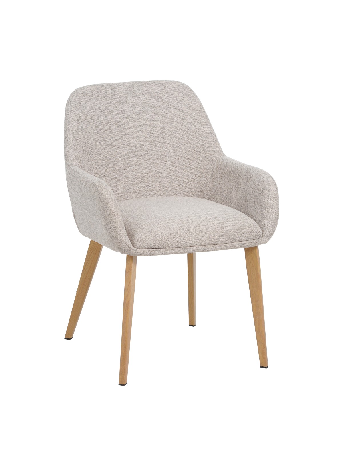 Modern Armchair with Textured Fabric Upholstery