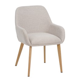Fauteuil Moderne avec Revêtement en Tissu Texturé