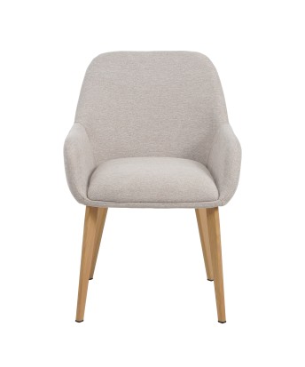 Modern Armchair with Textured Fabric Upholstery