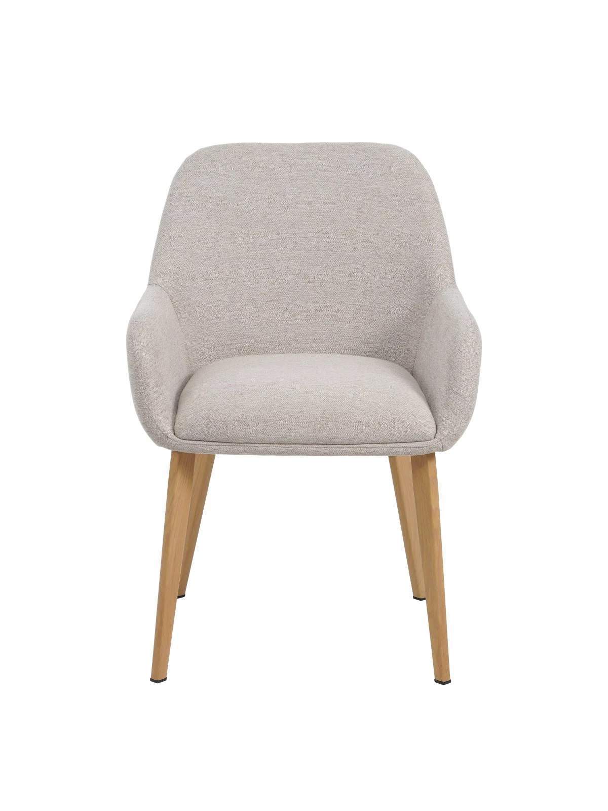 Modern Armchair with Textured Fabric Upholstery