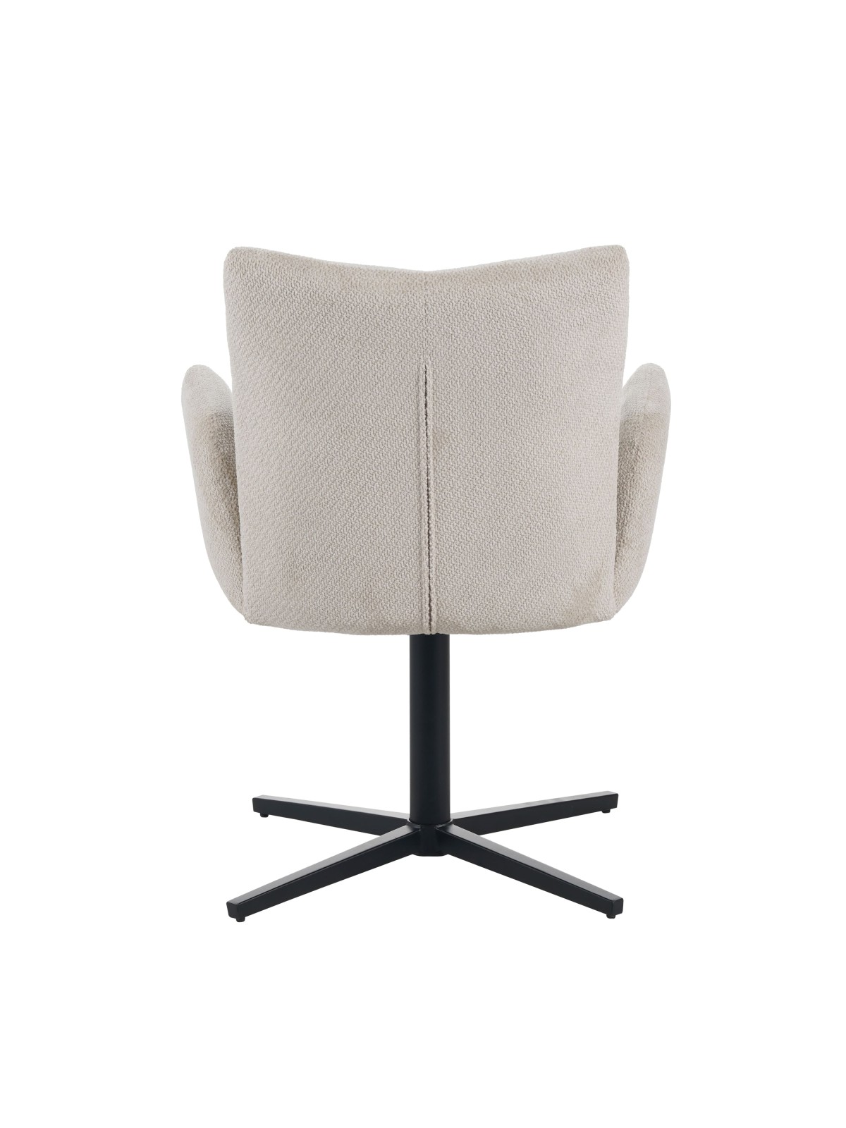 Modern 360° Swivel Armchair in Linen-Look Fabric with Spider Base