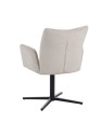 Modern 360° Swivel Armchair in Linen-Look Fabric with Spider Base