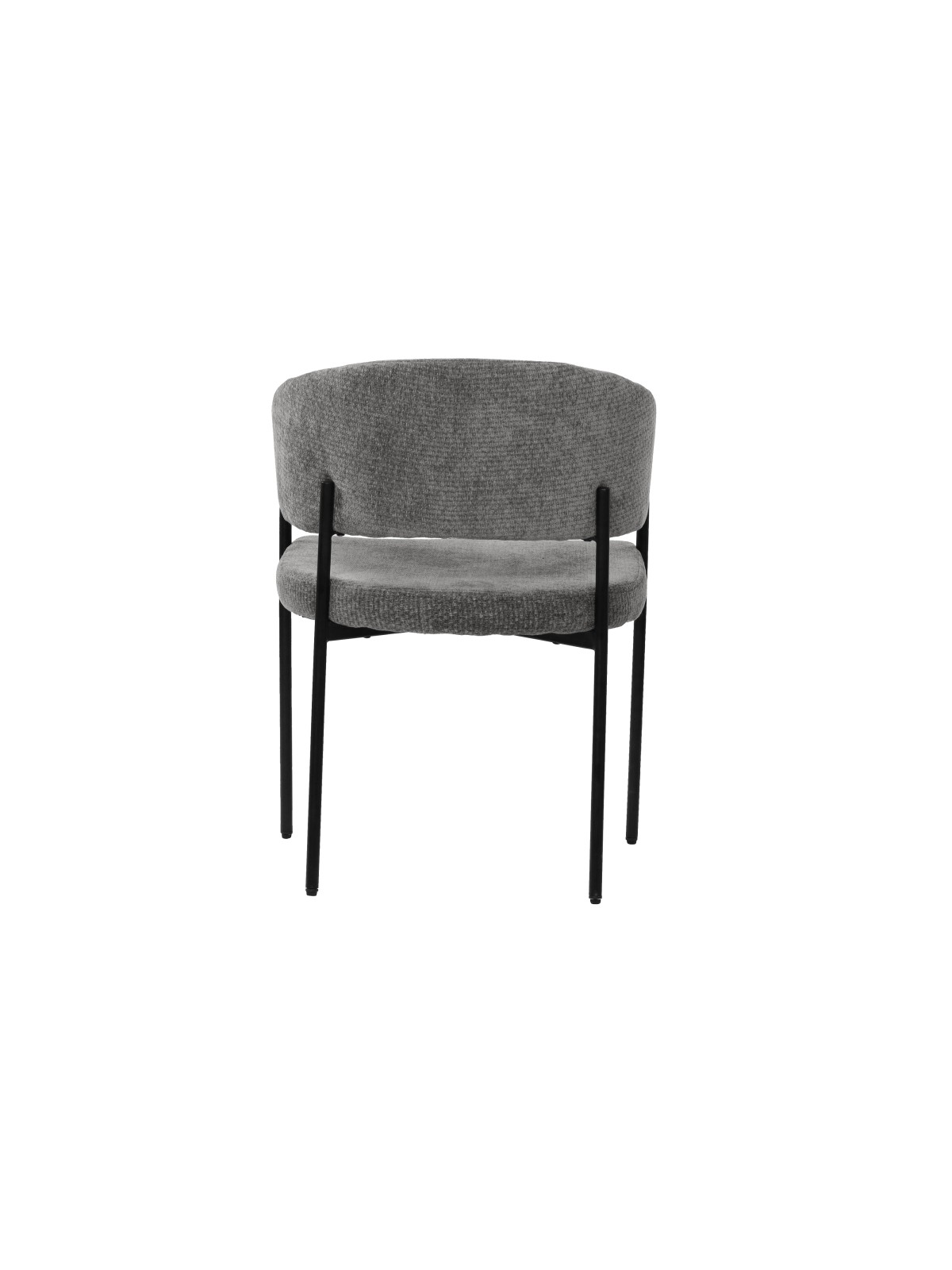 Minimalist Chair with Premium Linen-Look Fabric and Black Metal Frame