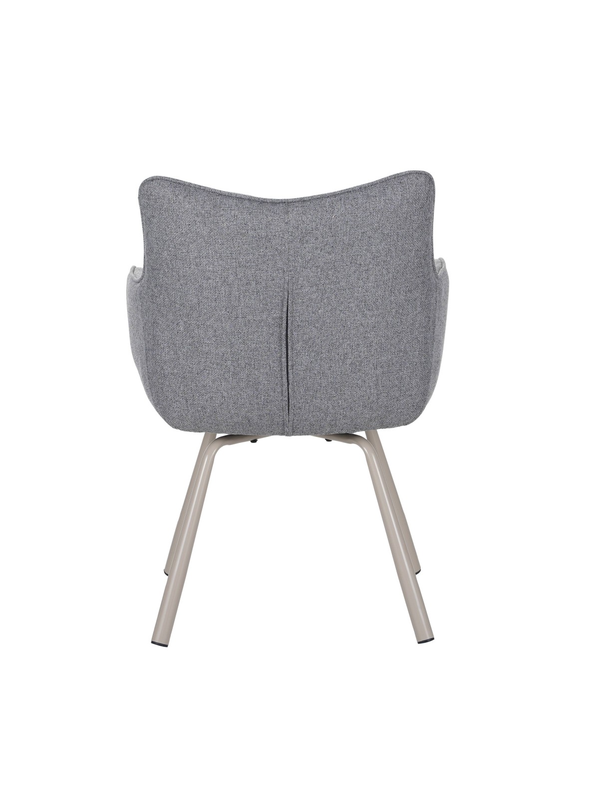 Modern Swivel Armchair – 360° Rotation, Textured Fabric Upholstery & Star-Shaped Metal Base