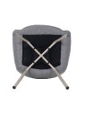 Modern Swivel Armchair – 360° Rotation, Textured Fabric Upholstery & Star-Shaped Metal Base