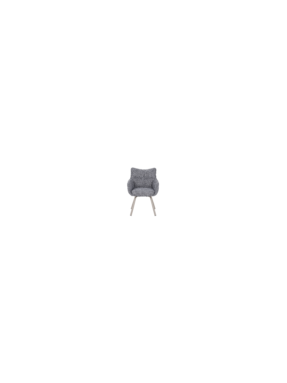 Modern Swivel Armchair – 360° Rotation, Textured Fabric Upholstery & Star-Shaped Metal Base