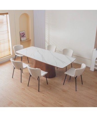 RIYA Chaise Contemporaine avec Revêtement en Tissu Bouclé Chaise d...