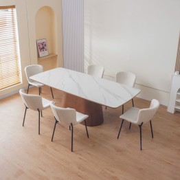 RIYA Chaise Contemporaine avec Revêtement en Tissu Bouclé Chaise d...