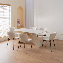 RIYA Chaise Contemporaine avec Revêtement en Tissu Bouclé Chaise d...