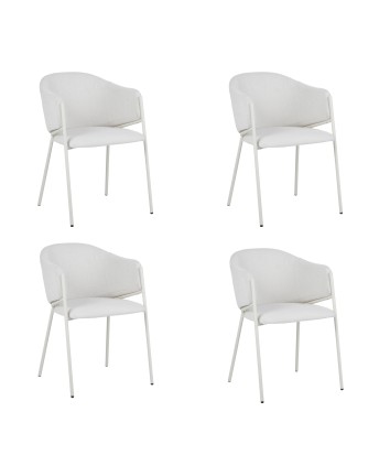 Set of 4 CUICY Luxury Monochromatic Dining Chair with Modern Design