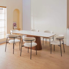 KELLY Minimalist Corduroy Dining Chair