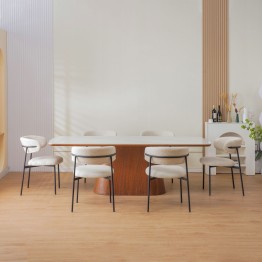 KELLY Minimalist Corduroy Dining Chair