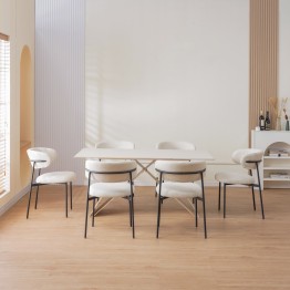 KELLY Minimalist Corduroy Dining Chair