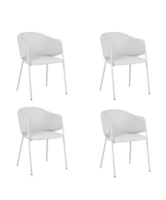 Set of 4 CUICY Luxury Monochromatic Dining Chair with Modern Design
