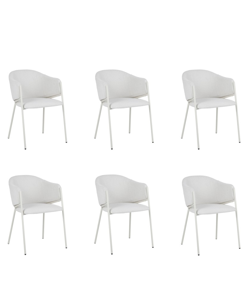 Lot de 6 CUICY Chaise de Salle à Manger Monochromatique Luxueuse au... Lot de 6 CUICY Chaise de Salle à Manger Monochromatique Luxueuse au...