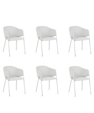 Lot de 6 CUICY Chaise de Salle à Manger Monochromatique Luxueuse au...