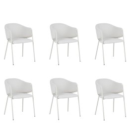 Lot of 6 CUICY Luxury Monochromatic Dining Chair with Modern Design